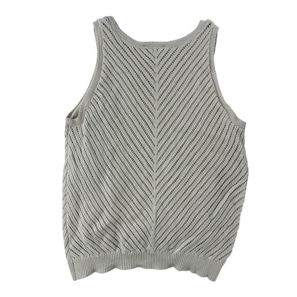 Simply VeraWang Shirt Woman XXL Ivory Tank Crochet Cottage Festival Preowned - Picture 2 of 6